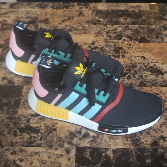 adidas Shoes - Rare Adidas NMD R1 Black/Yellow/Blue Sneakers NWT
